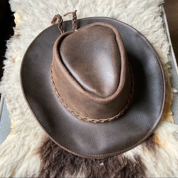 Badass Leather Western Hat - Picture 4 of 12